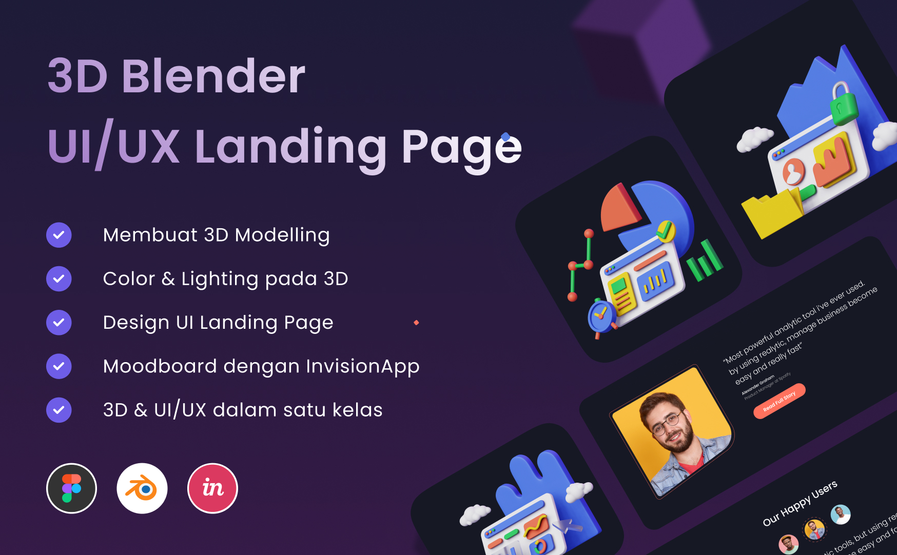 Kelas 3D Blender dan UI UX Landing Page di BuildWith Angga